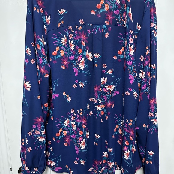Torrid Navy Floral Blouse - Picture 3 of 3